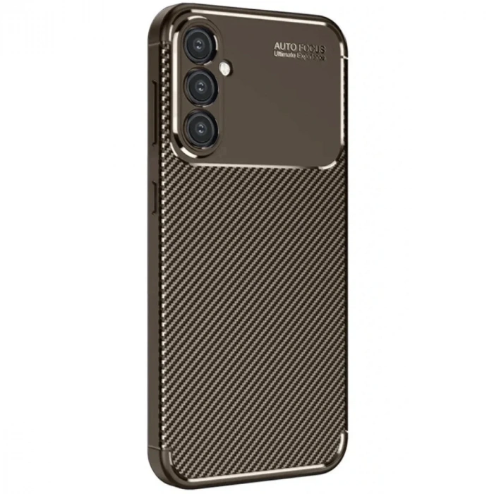 Mey İthalat®  Samsung Galaxy A16 5G Kılıf Auto Focus Karbon Kapak - Kahverengi