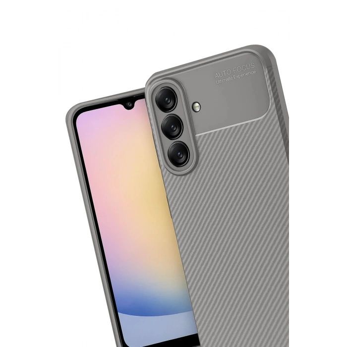Mey İthalat®  Samsung Galaxy A17 5G Auto Focus Karbon Kapak - Gri