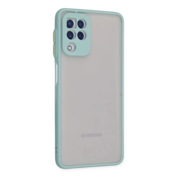 Mey İthalat®  Samsung Galaxy A22 Kılıf Montreal Silikon Kapak - Turkuaz