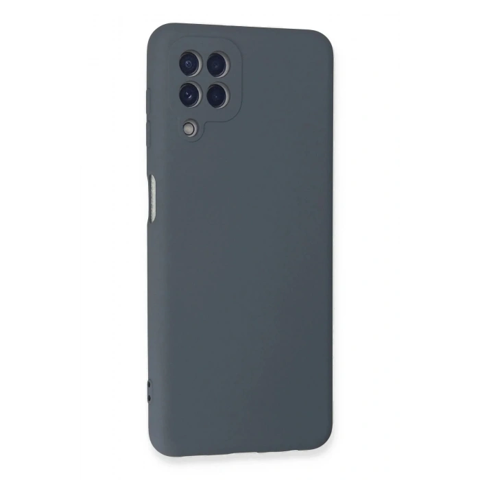 Mey İthalat®  Samsung Galaxy A22 Kılıf Nano içi Kadife Silikon - Gri