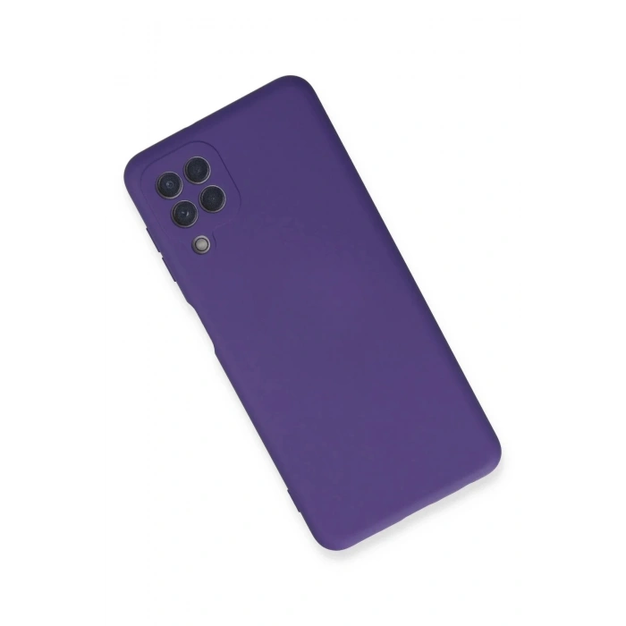 Mey İthalat®  Samsung Galaxy A22 Kılıf Nano içi Kadife Silikon - Mor