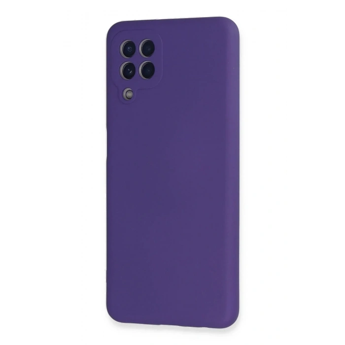 Mey İthalat®  Samsung Galaxy A22 Kılıf Nano içi Kadife Silikon - Mor