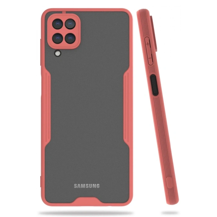 Mey İthalat®  Samsung Galaxy A22 Kılıf Platin Silikon - Pembe