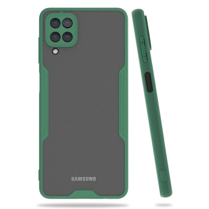 Mey İthalat®  Samsung Galaxy A22 Kılıf Platin Silikon - Yeşil