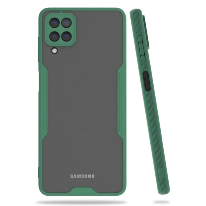 Mey İthalat®  Samsung Galaxy A22 Kılıf Platin Silikon - Yeşil