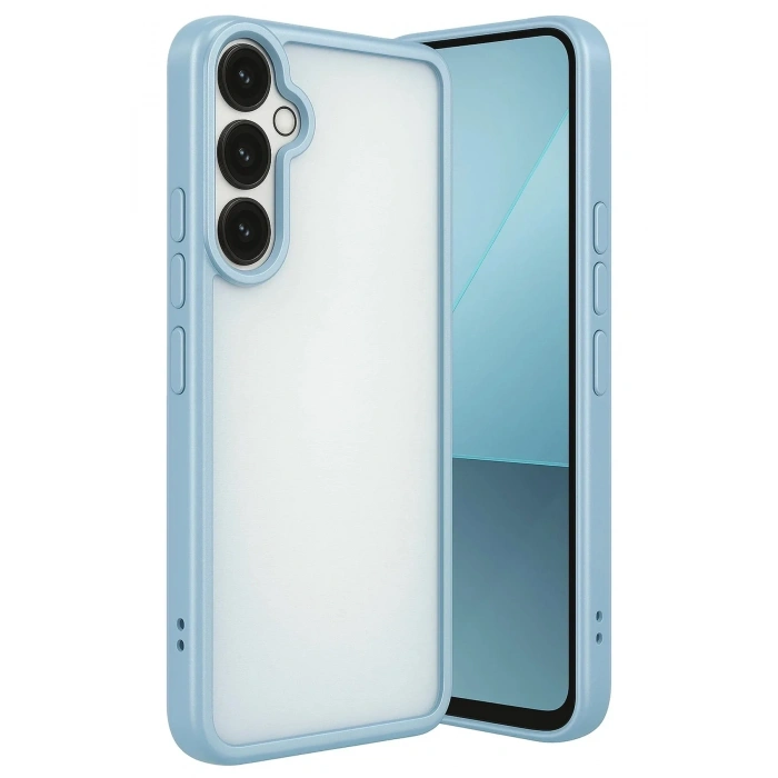 Mey İthalat®  Samsung Galaxy A24 4G Prime Kılıf  Lensli Silikon - Açık Mavi