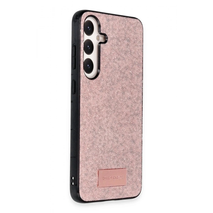 Mey İthalat®  Samsung Galaxy A25 5G Bright Simli Kapak - Pembe