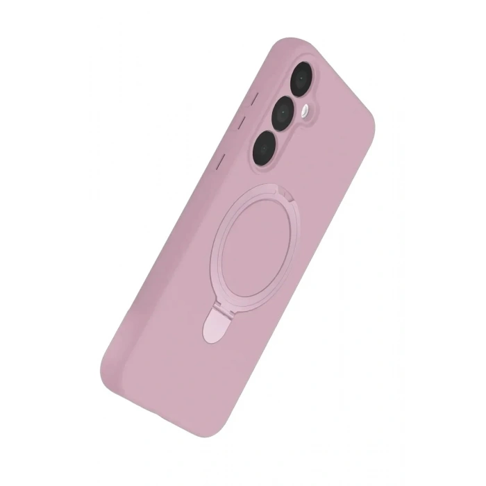 Mey İthalat®  Samsung Galaxy A25 5G Regal Magsafe Standlı Kapak - Açık Pembe
