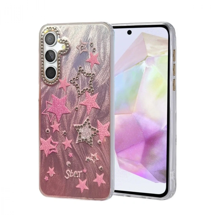 Mey İthalat®  Samsung Galaxy A35 5G Kılıf Blade Aynalı Desenli Kapak - Desen 7