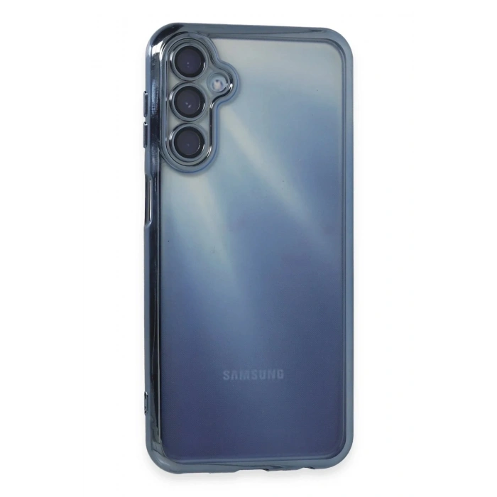 Mey İthalat®  Samsung Galaxy A35 5G Kılıf  Lensli Silikon - Açık Mavi