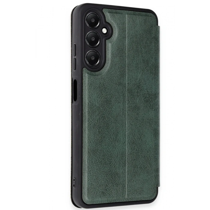 Mey İthalat®  Samsung Galaxy A36 Kılıf Flip Cover - Koyu Yeşil