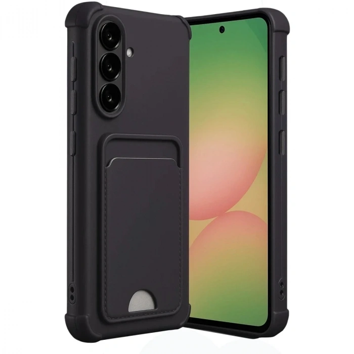 Mey İthalat®  Samsung Galaxy A36 Kılıf Kelvin Kartvizitli Silikon - Siyah