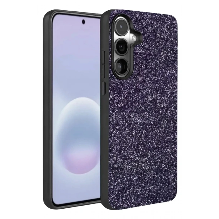 Mey İthalat®  Samsung Galaxy A37 5G Bright Simli Kapak - Derin Mor