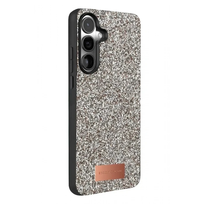Mey İthalat®  Samsung Galaxy A37 5G Bright Simli Kapak - Gümüş