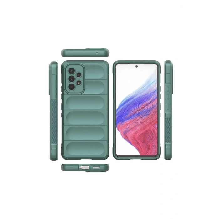 Mey İthalat®  Samsung Galaxy A53 5G Kılıf Optimum Silikon - Koyu Yeşil