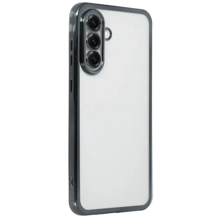 Mey İthalat®  Samsung Galaxy A56 Kılıf  Lensli Silikon - Siyah