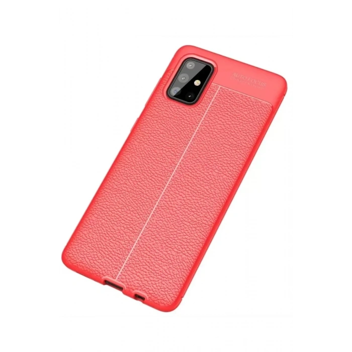 Mey İthalat®  Samsung Galaxy A71 Kılıf Auto Focus Kapak - Kırmızı
