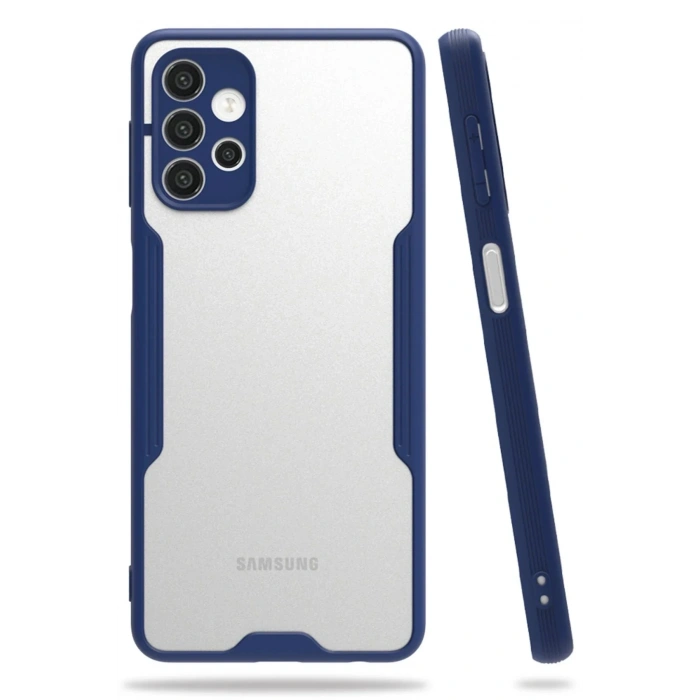Mey İthalat®  Samsung Galaxy A72 Kılıf Platin Silikon - Lacivert