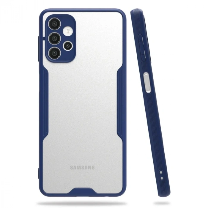 Mey İthalat®  Samsung Galaxy A72 Kılıf Platin Silikon - Lacivert