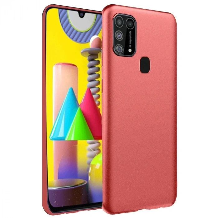 Mey İthalat®  Samsung Galaxy M31 Kılıf Nano içi Kadife Silikon - Kiremit