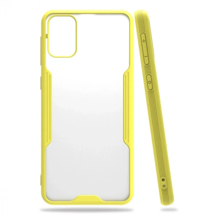 Mey İthalat®  Samsung Galaxy M31 Kılıf Platin Silikon - Sarı