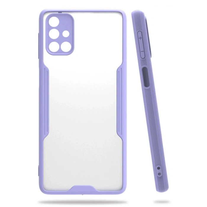 Mey İthalat®  Samsung Galaxy M31S Kılıf Platin Silikon - Lila