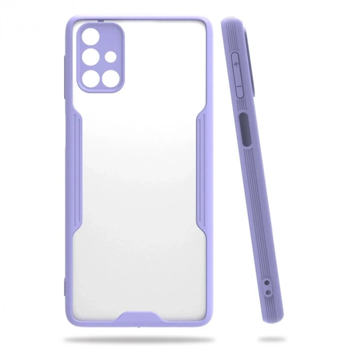 Mey İthalat®  Samsung Galaxy M31S Kılıf Platin Silikon - Lila