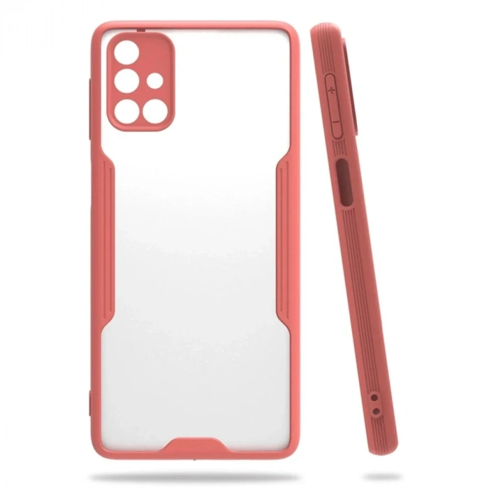 Mey İthalat®  Samsung Galaxy M31S Kılıf Platin Silikon - Pembe