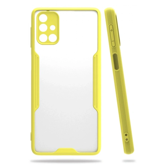 Mey İthalat®  Samsung Galaxy M31S Kılıf Platin Silikon - Sarı