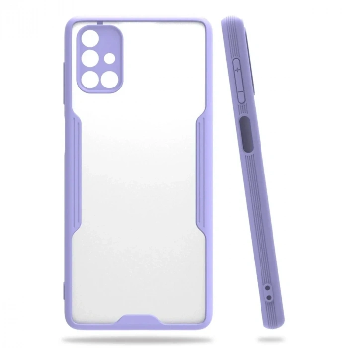 Mey İthalat®  Samsung Galaxy M51 Kılıf Platin Silikon - Lila