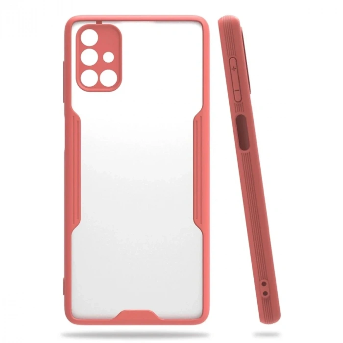 Mey İthalat®  Samsung Galaxy M51 Kılıf Platin Silikon - Pembe