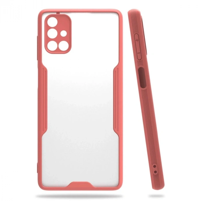 Mey İthalat®  Samsung Galaxy M51 Kılıf Platin Silikon - Pembe