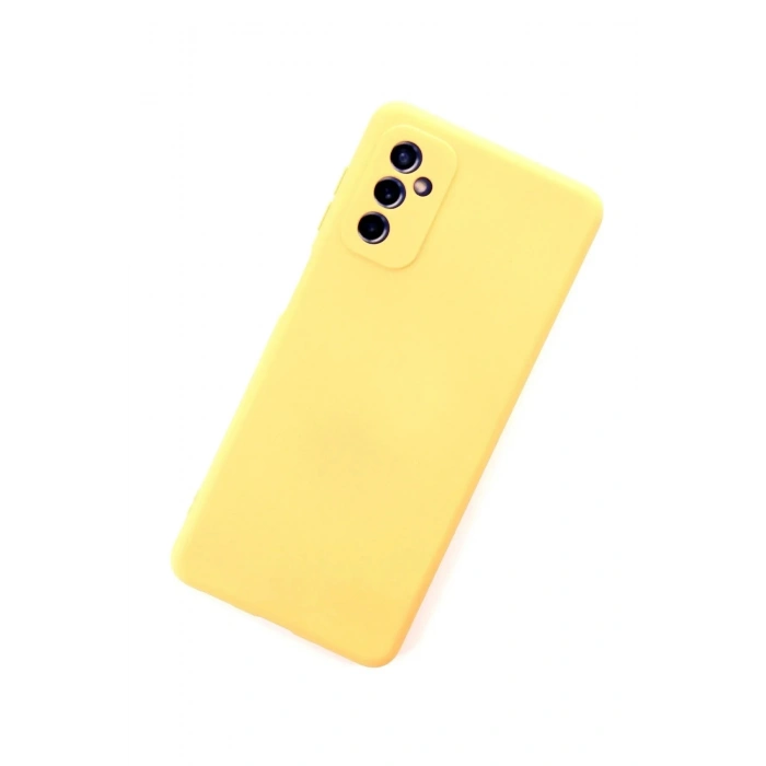 Mey İthalat®  Samsung Galaxy M52 5G Kılıf Nano içi Kadife Silikon - Sarı