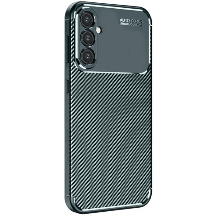 Mey İthalat®  Samsung Galaxy S24 FE Kılıf Auto Focus Karbon Kapak - Koyu Yeşil