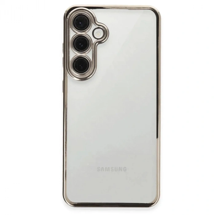 Mey İthalat®  Samsung Galaxy S24 FE Kılıf  Lensli Silikon - Titanyum Gri