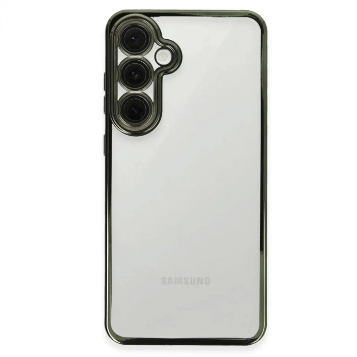 Mey İthalat®  Samsung Galaxy S24 FE Kılıf  Lensli Silikon - Yeşil