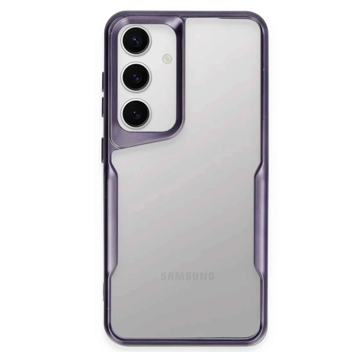 Mey İthalat®  Samsung Galaxy S24 Kılıf Boyi Silikon Kapak - Derin Mor