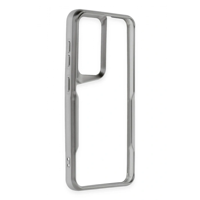 Mey İthalat®  Samsung Galaxy S24 Kılıf Boyi Silikon Kapak - Gümüş