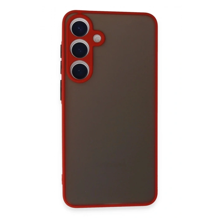 Mey İthalat®  Samsung Galaxy S24 Kılıf Montreal Silikon Kapak - Kırmızı