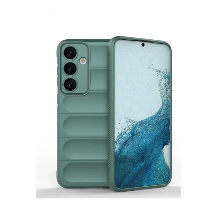 Mey İthalat®  Samsung Galaxy S24 Kılıf Optimum Silikon - Koyu Yeşil