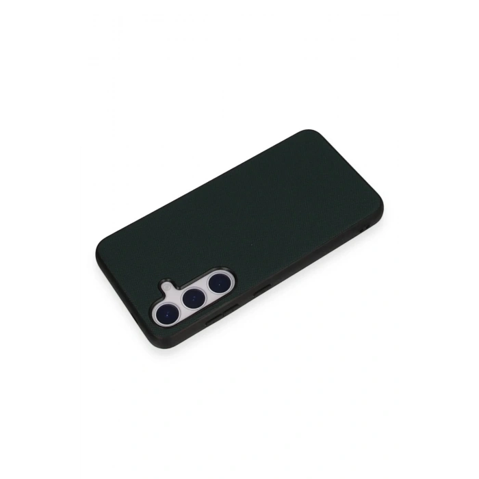 Mey İthalat®  Samsung Galaxy S24 Kılıf Taft Kapak - Koyu Yeşil