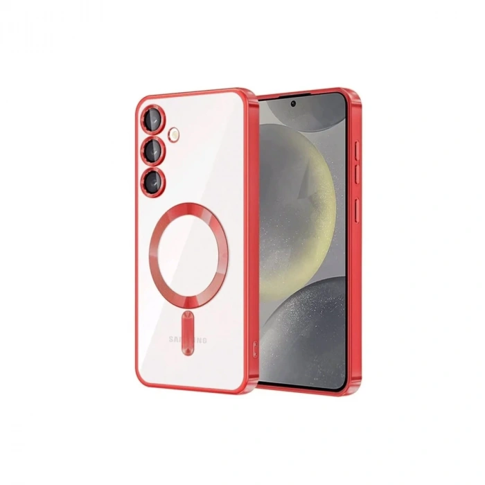 Mey İthalat®  Samsung Galaxy S24 Plus Kılıf Kross Magneticsafe Kapak - Kırmızı