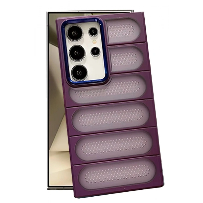 Mey İthalat®  Samsung Galaxy S24 Ultra Kılıf Airmax Silikon Kapak - Derin Mor