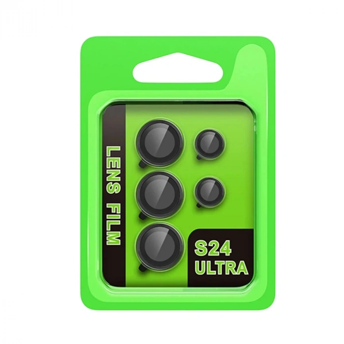 Mey İthalat®  Samsung Galaxy S24 Ultra Raze Metal Kamera Lens - Siyah