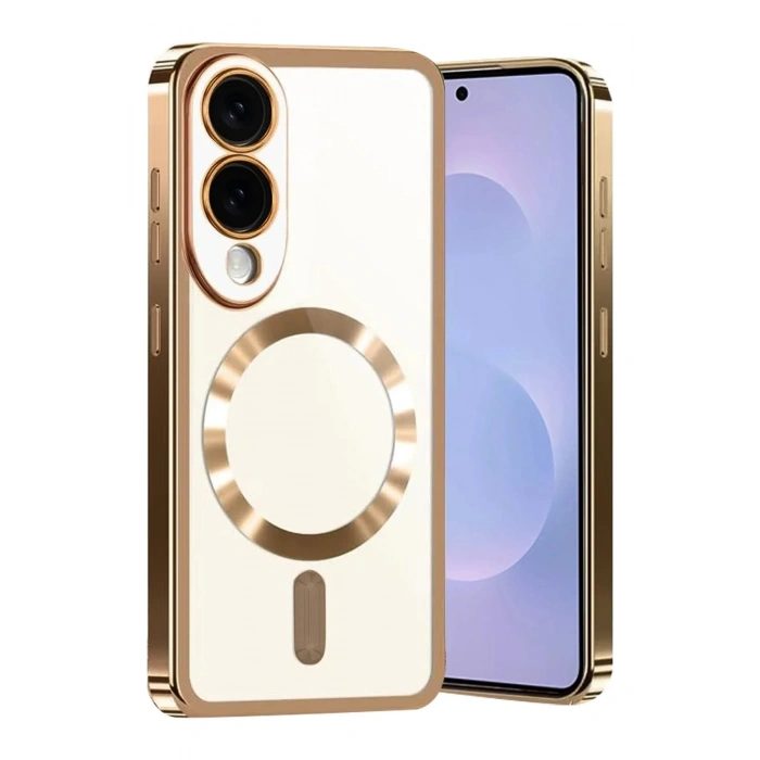 Mey İthalat®  Samsung Galaxy S25 Edge Kross Magneticsafe Kapak - Çöl Titanyum