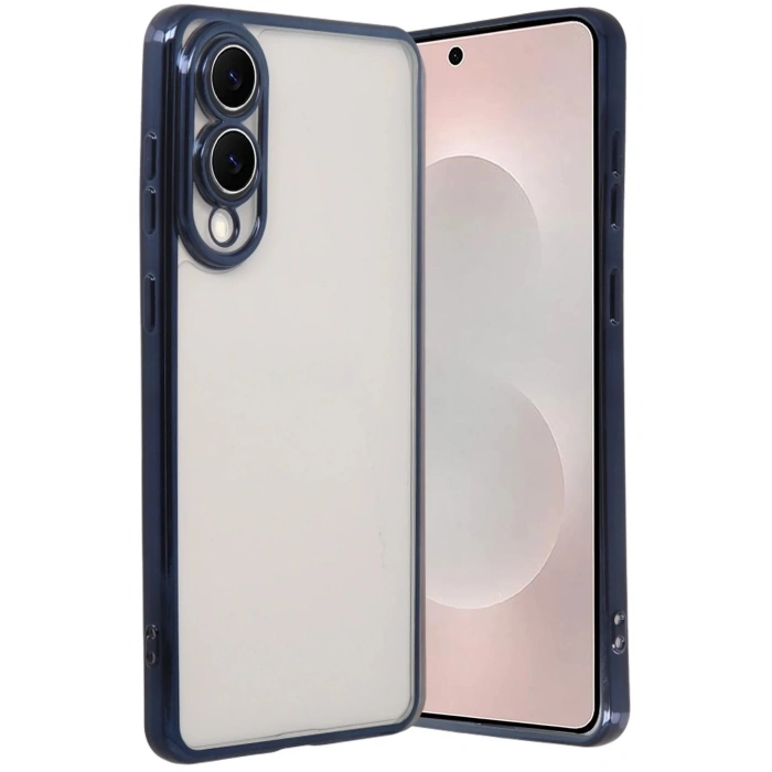 Mey İthalat®  Samsung Galaxy S25 Edge  Lensli Silikon - Lacivert