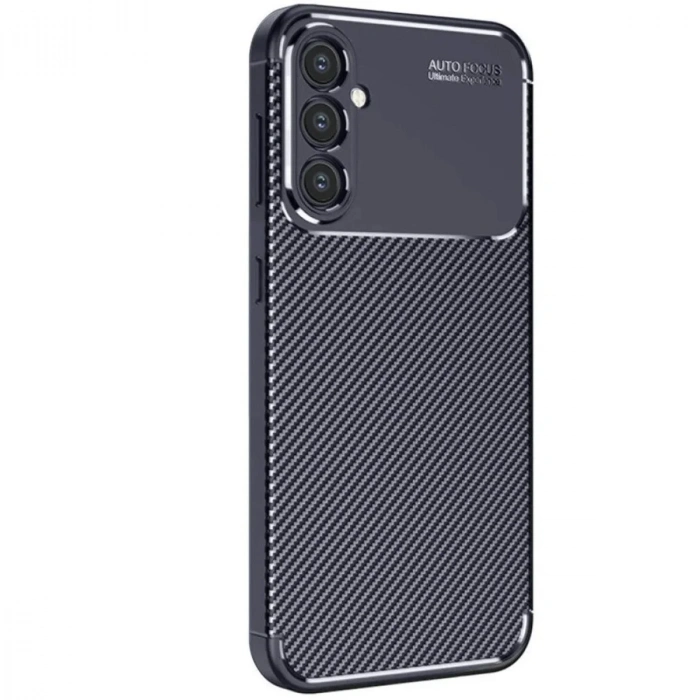 Mey İthalat®  Samsung Galaxy S25 Kılıf Auto Focus Karbon Kapak - Lacivert