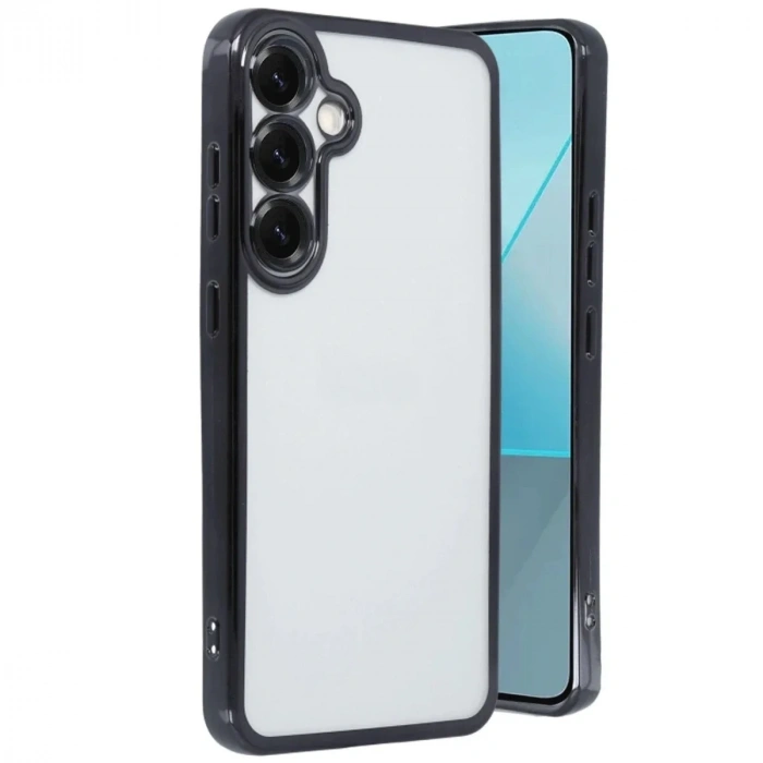Mey İthalat®  Samsung Galaxy S25 Kılıf  Lensli Silikon - Siyah