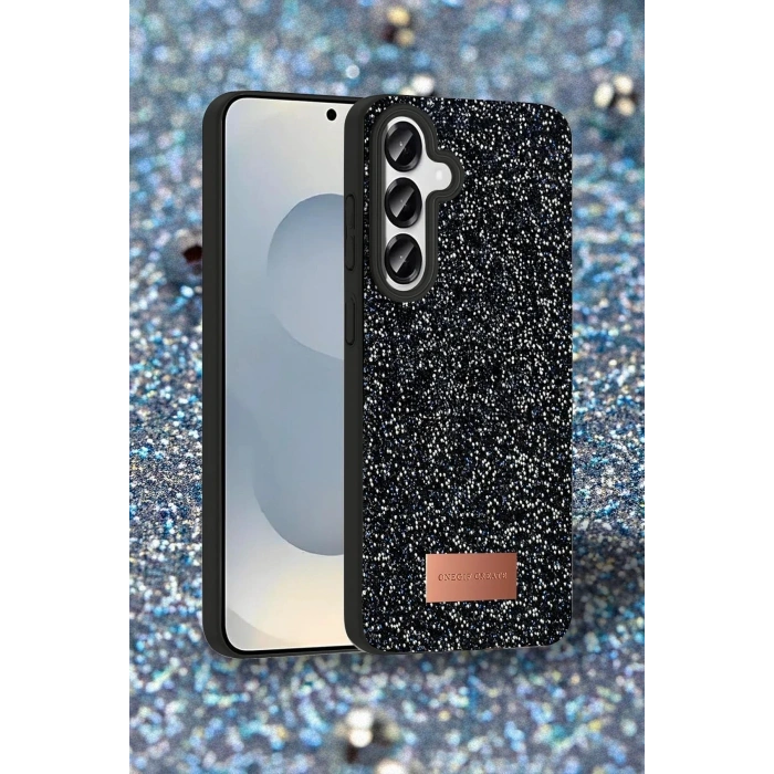 Mey İthalat®  Samsung Galaxy S25 Plus Bright Simli Kapak - Gümüş