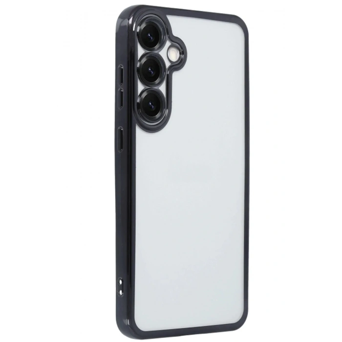 Mey İthalat®  Samsung Galaxy S25 Plus Kılıf  Lensli Silikon - Siyah